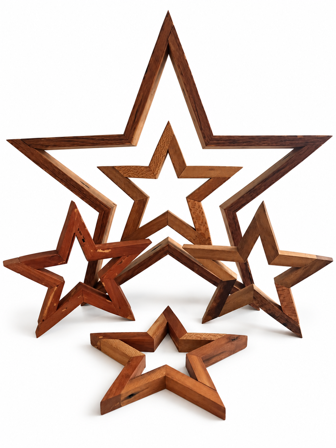 Handcrafted Wooden Stars