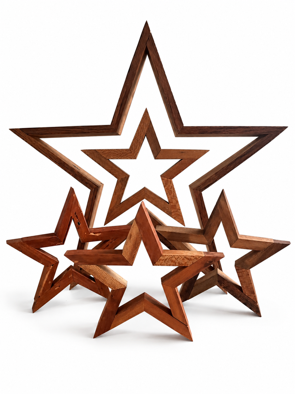 Handcrafted Wooden Stars